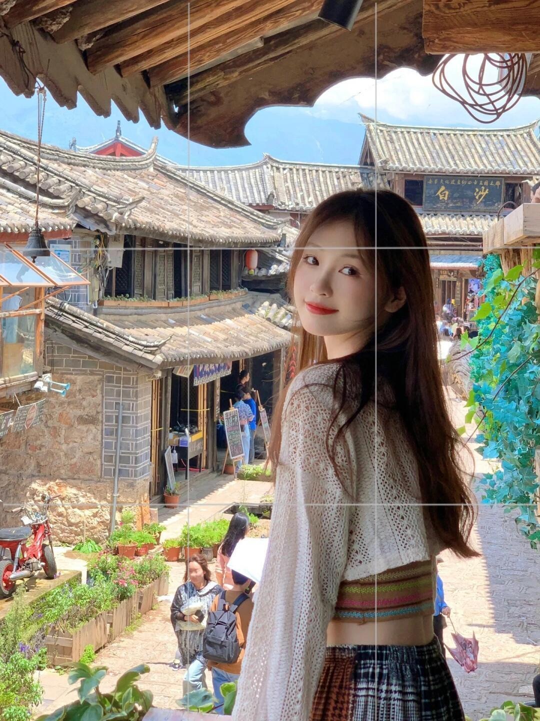 手绘肌理候机人物元素_美女自拍