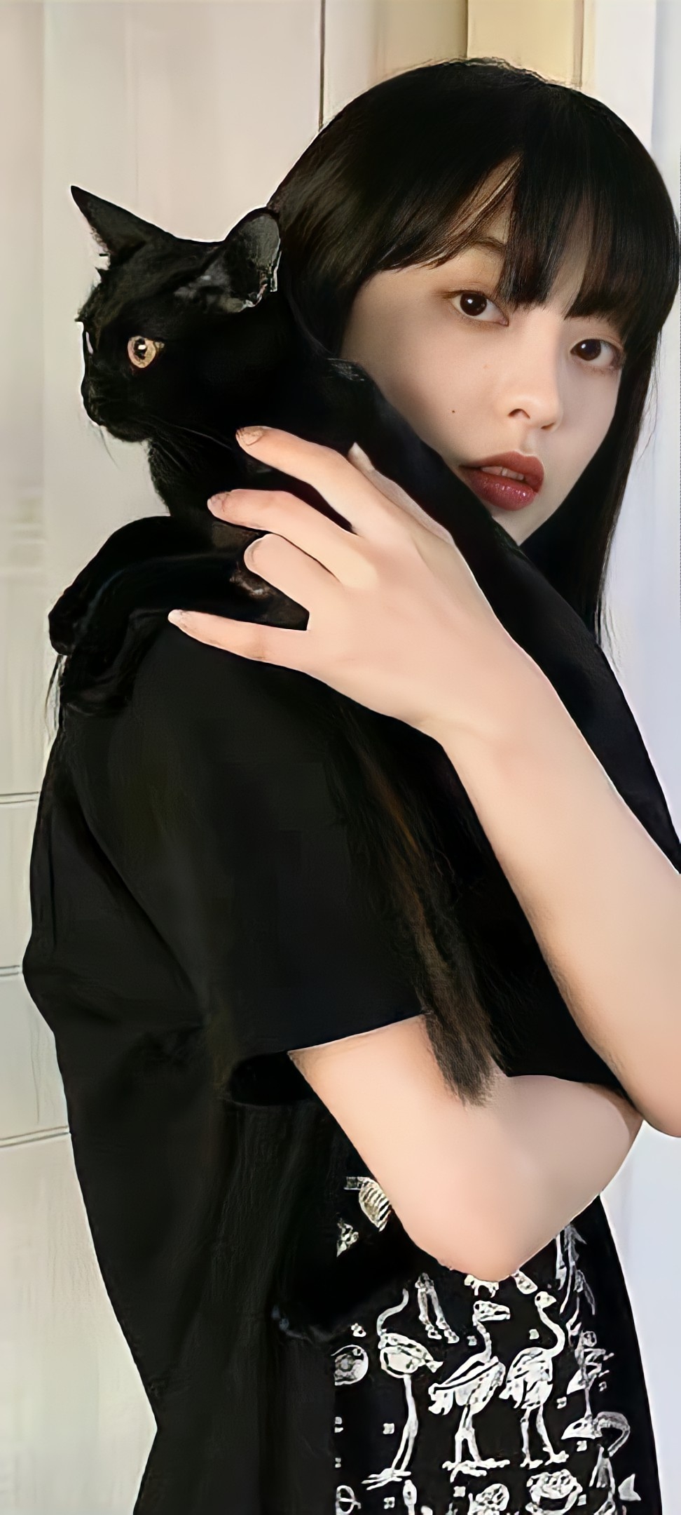 日韩片极具诱惑的黑丝开裆裤美女高雅造型