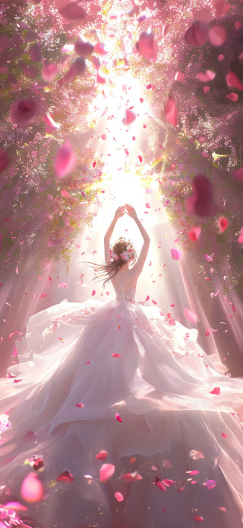 三八妇女节唯美感插画女性海报_美女壁纸手机壁纸