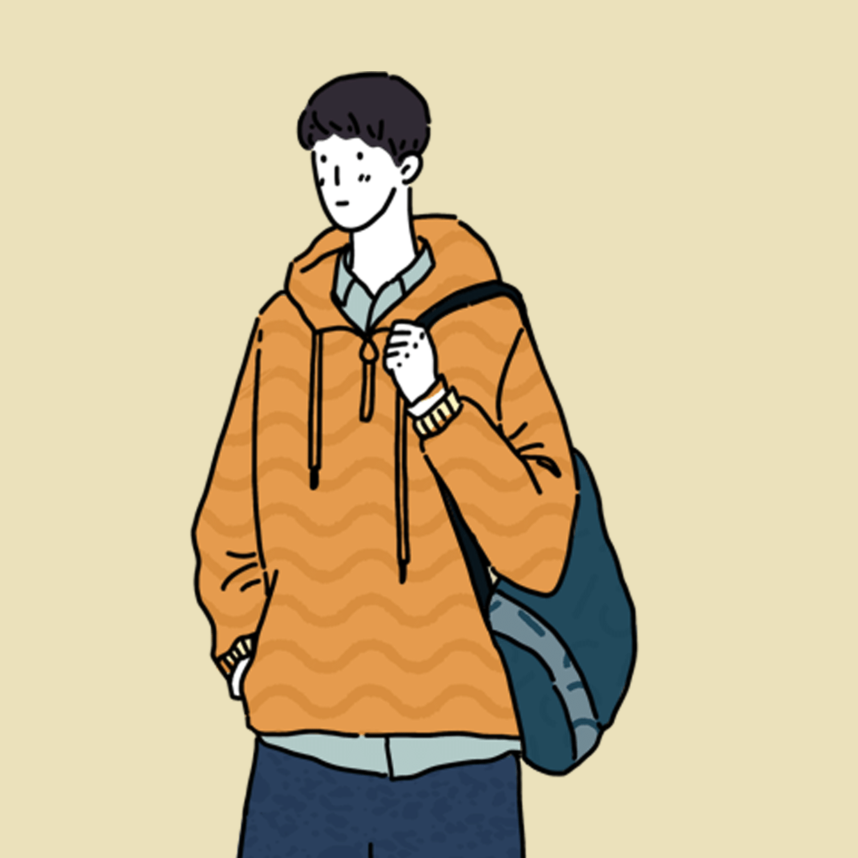 情人节简约女孩插画情侣头像_美女壁纸