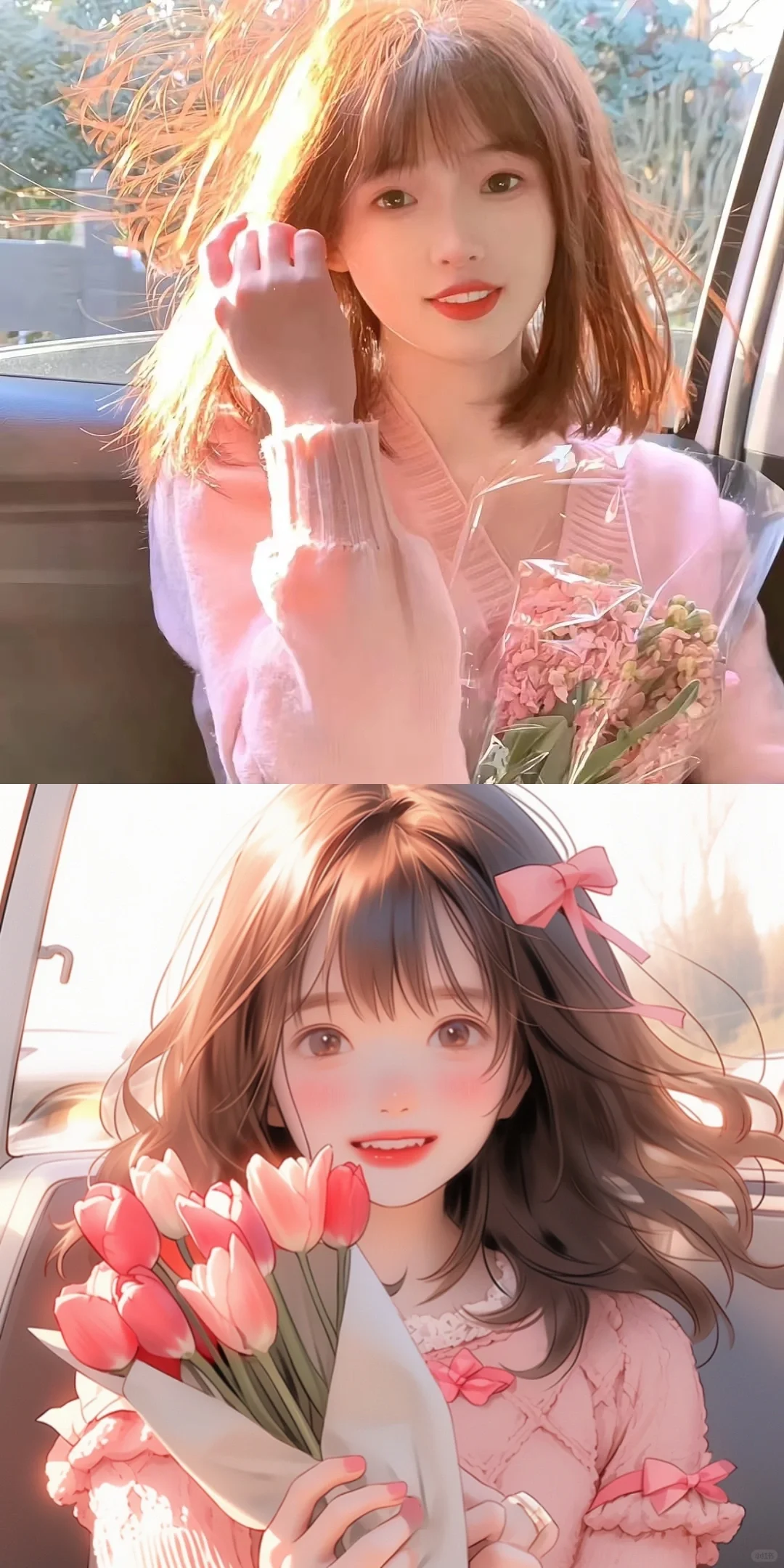 清新明媚的春日头像真人男头女头今日头条_美女高雅造型