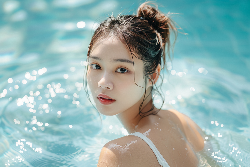 林允湿发大片_美女头像真人
