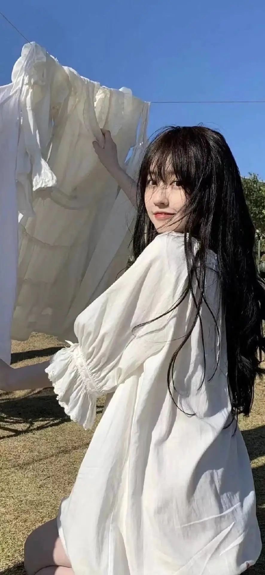 美女头像真人背影_美女头像
