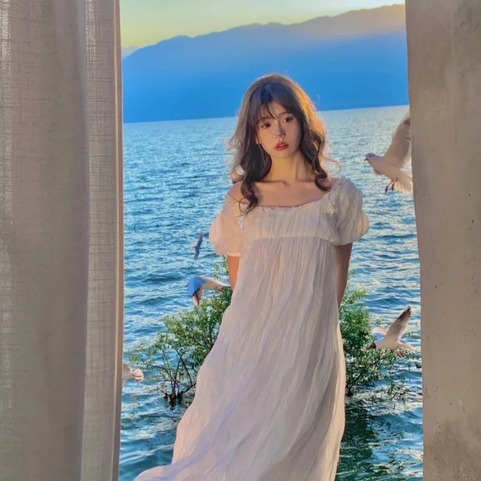美女照片背影侧面唯美_美女头像甜美