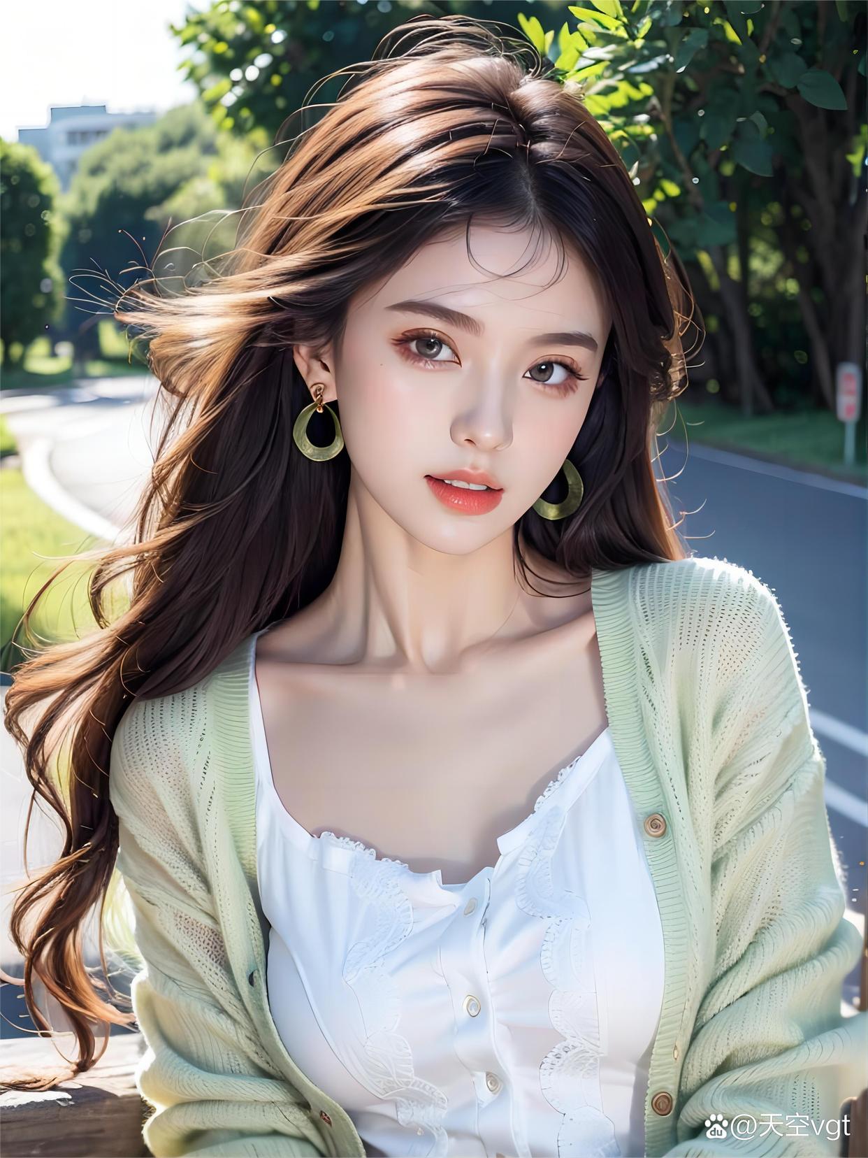 健身系列写实户外海边两人骑自行车_美女图片微信头像背影