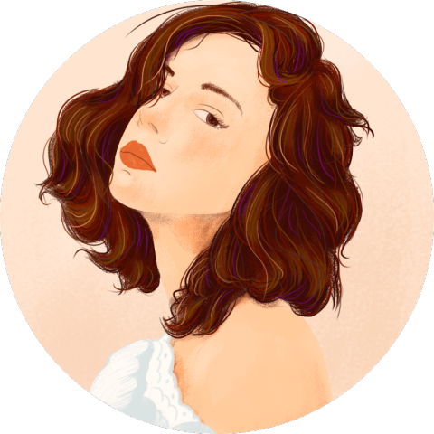卡通风人物插画素材贴纸女孩_美女头像真人职业