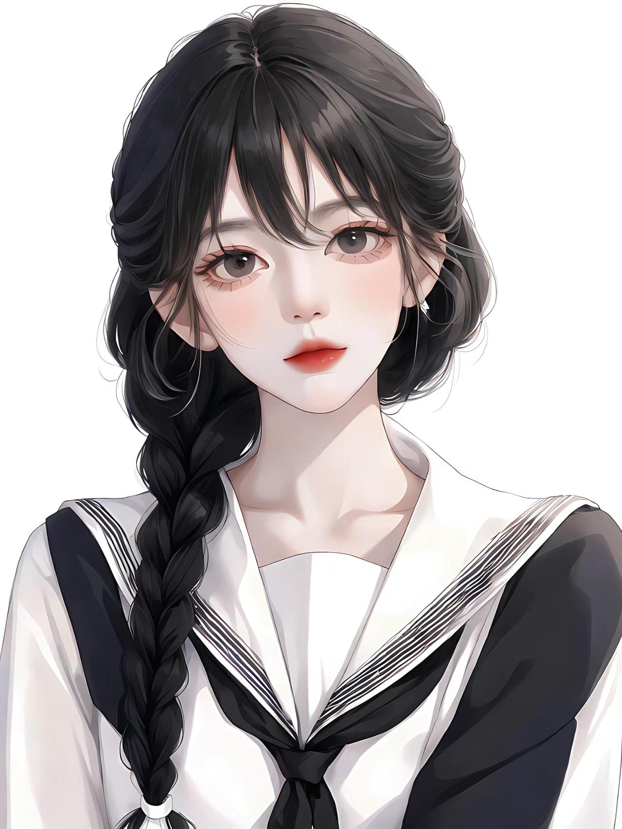超美女生头像绘画也这么好看了今日头条_美女头像