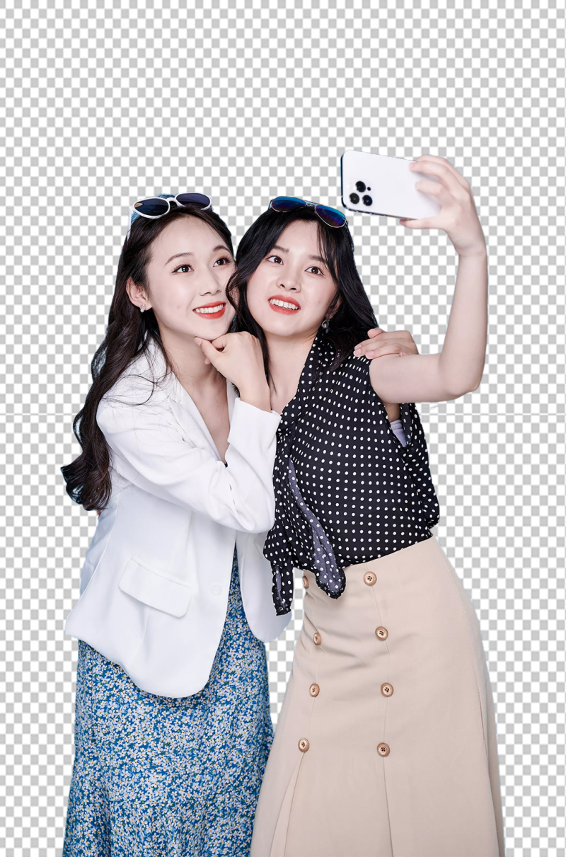 服饰系列实景模特穿着无袖牛仔上衣和牛仔短裙套装套装牛仔半裙_美女头像ai