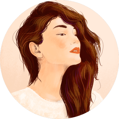 卡通风人物插画素材贴纸女孩_美女照片