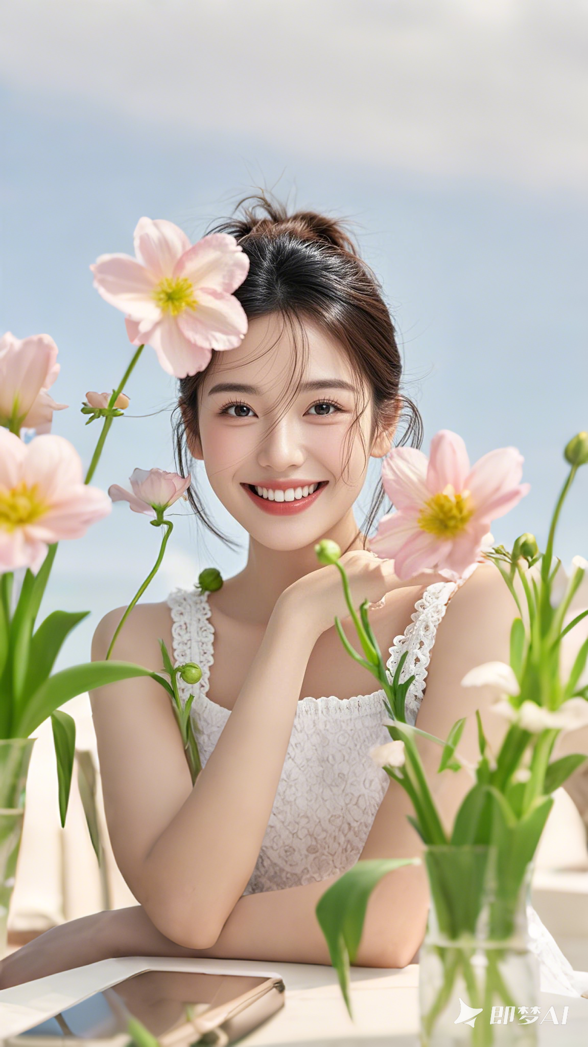 人们去购物_美女头像真人