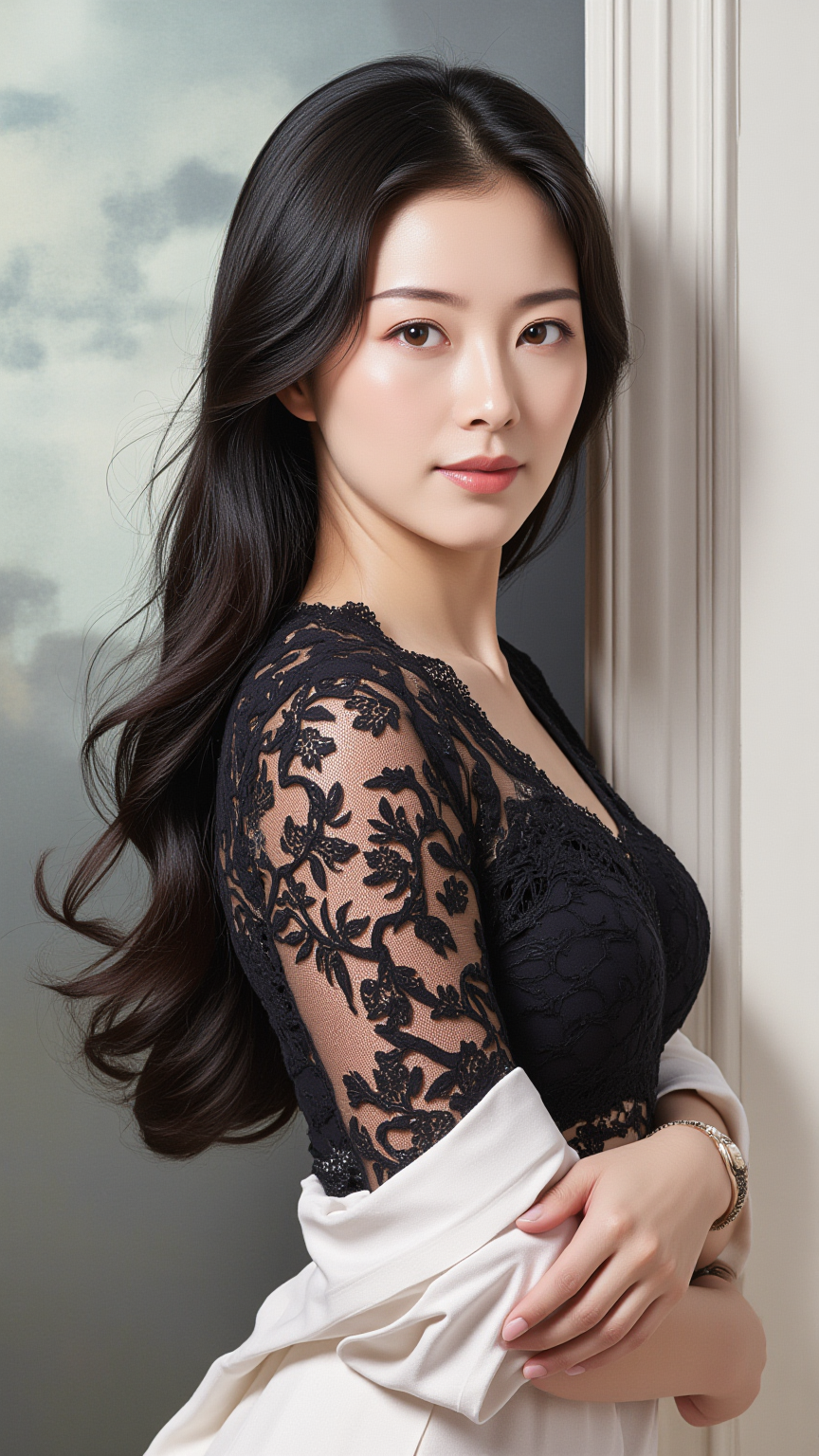 美女高雅造型_美女头像真人