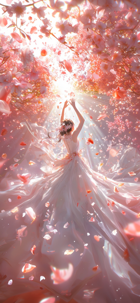植物通用梦幻粉郁金香实景背景场景图片素材_美女壁纸1080x1920电脑