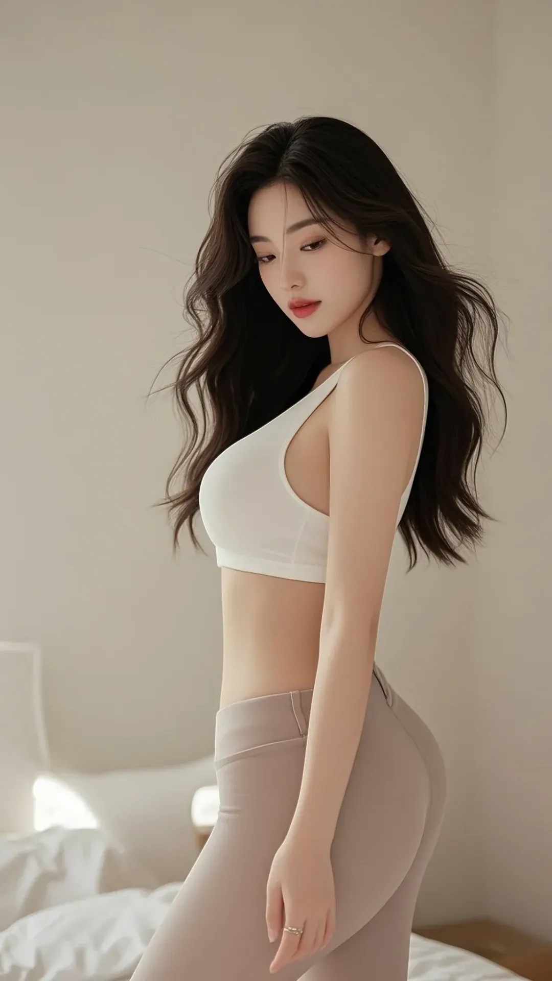 人物系列写实穿着时尚的女装模特的街拍_美女壁纸抖音
