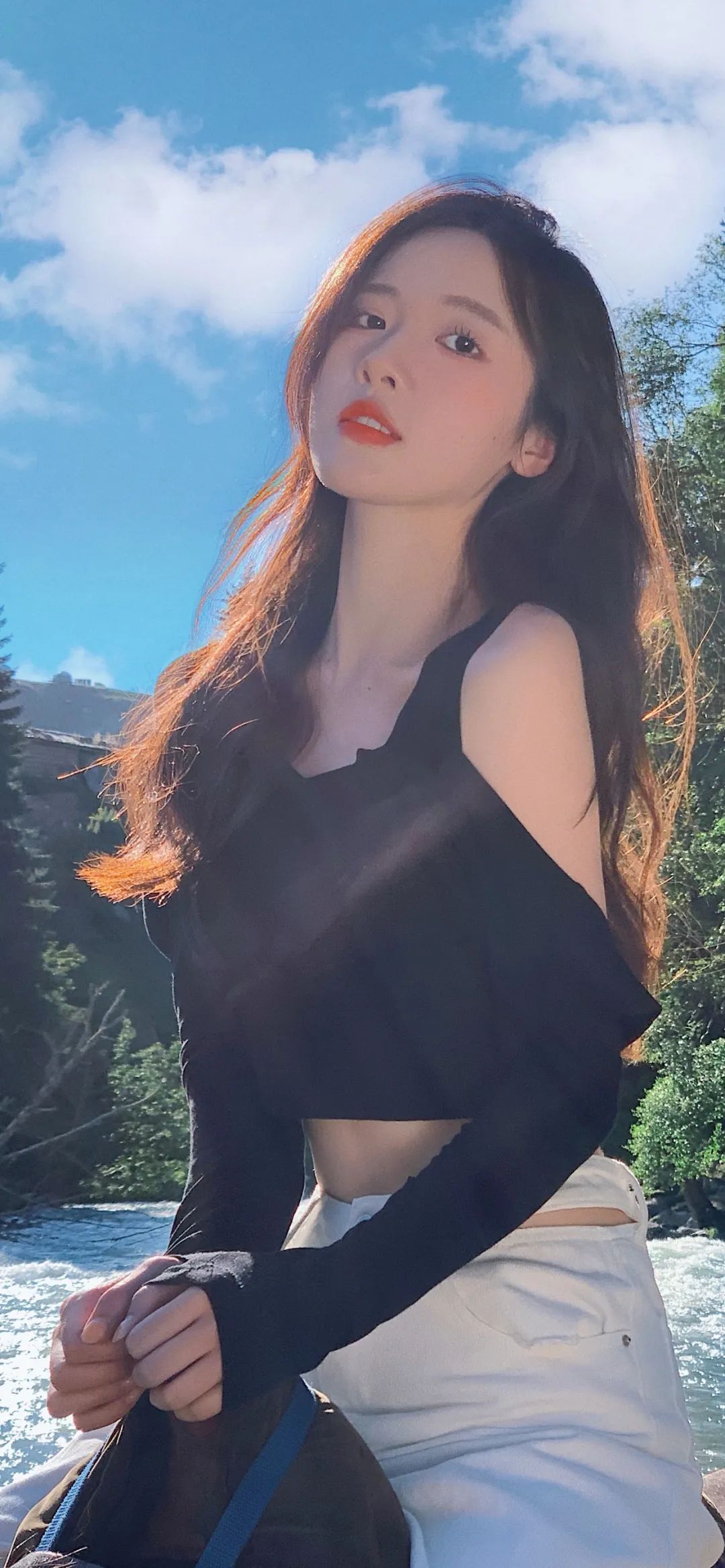 居家美女曹婉瑾休闲装美腿美女高清手机壁纸美女壁纸壁纸下载彼岸桌面_美女壁纸
