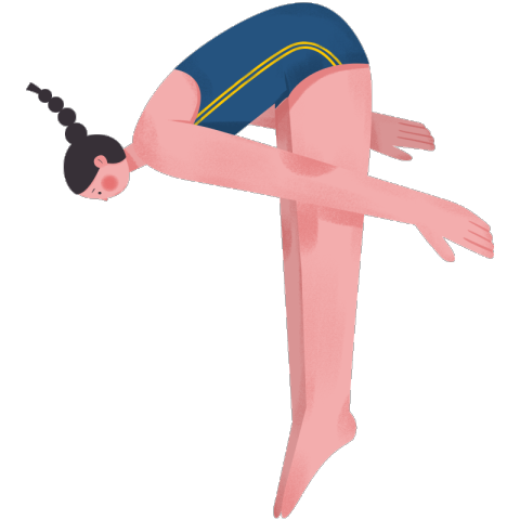 手绘美式复古海报女郎人物插画_美女图片微信头像真人背影