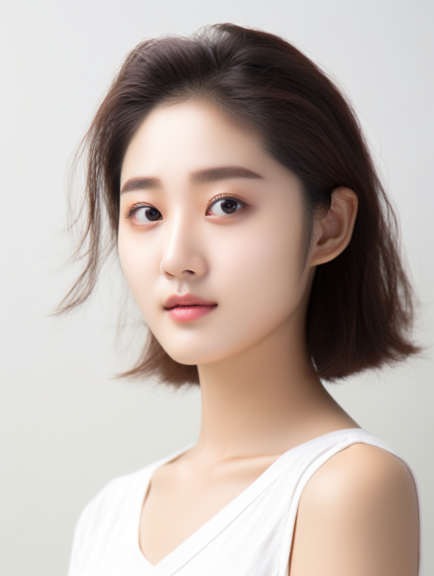 白衬衣小清新美女高清手机壁纸图片_美女头像真实
