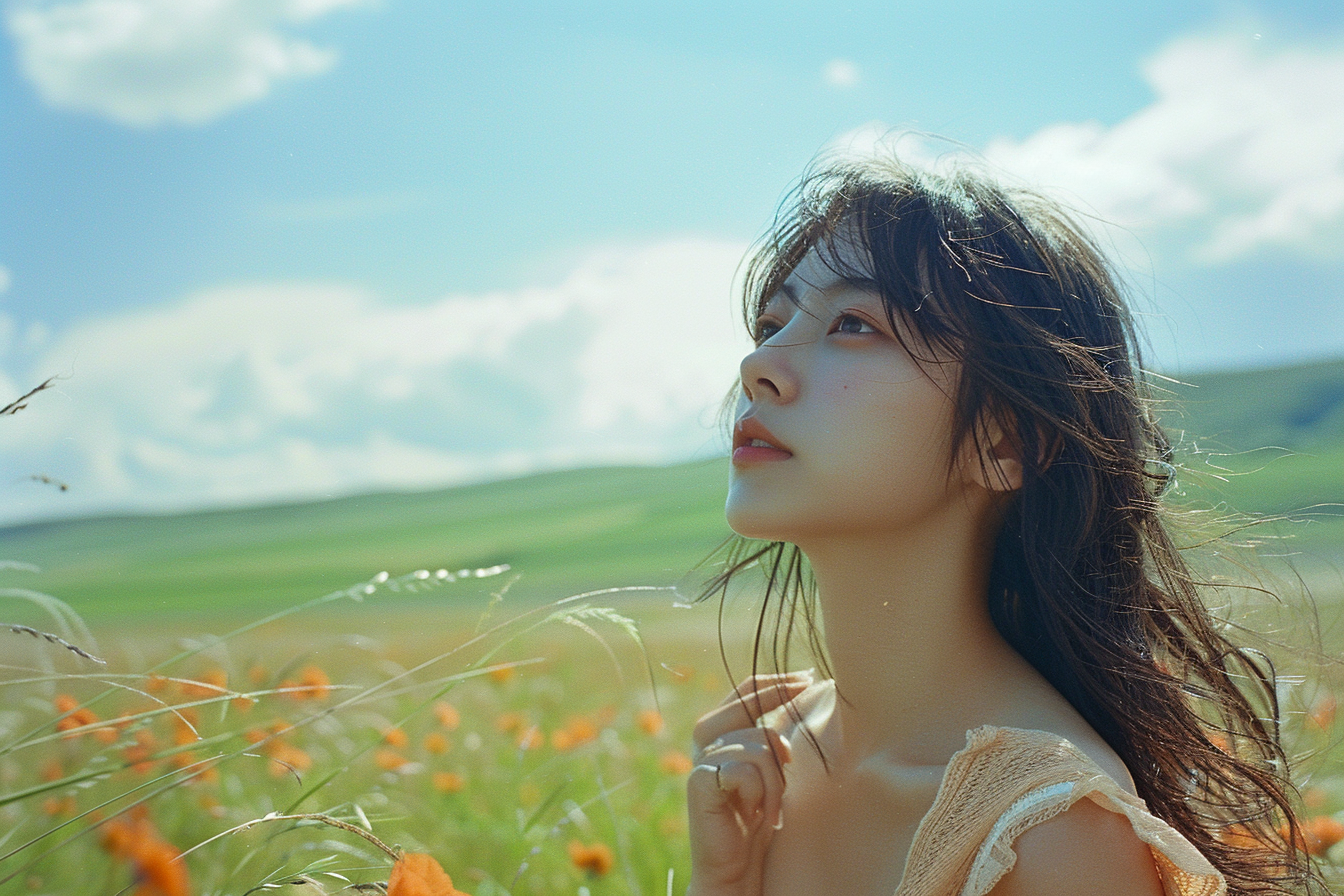 三八妇女节双重曝光女性剪影背景_美女照片游泳写真素材