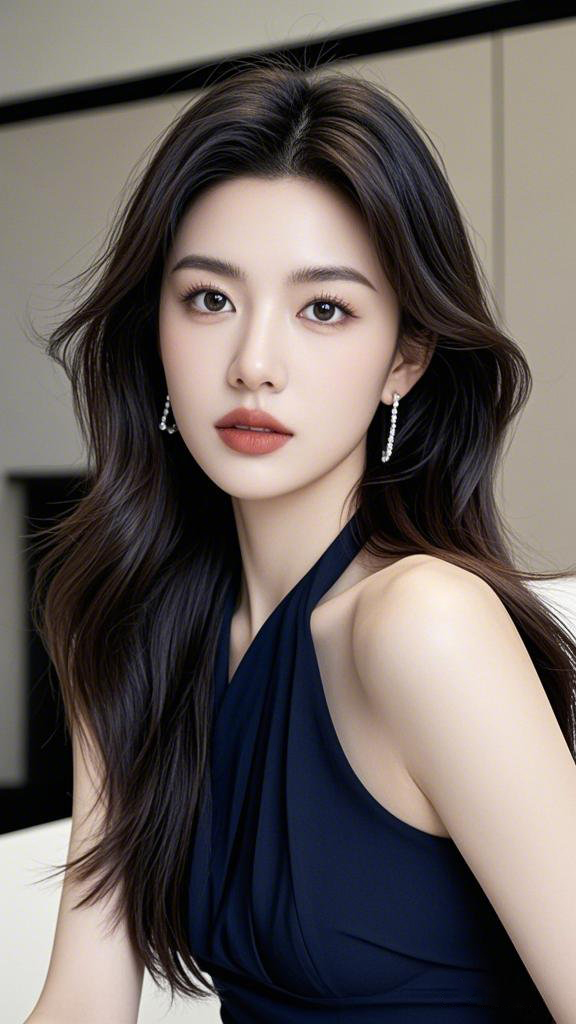 蓝色的_美女照片游泳写真壁纸