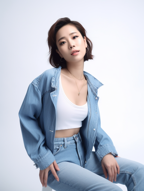 穿着泳装的年轻女子_美女照片手机挡脸头像